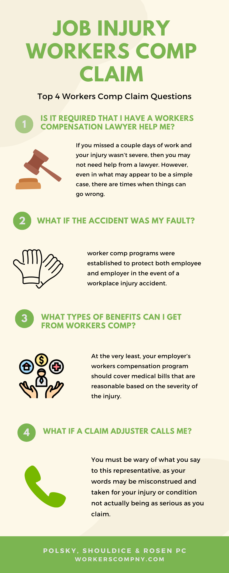 Job Injury Workers' Comp claim Infographic