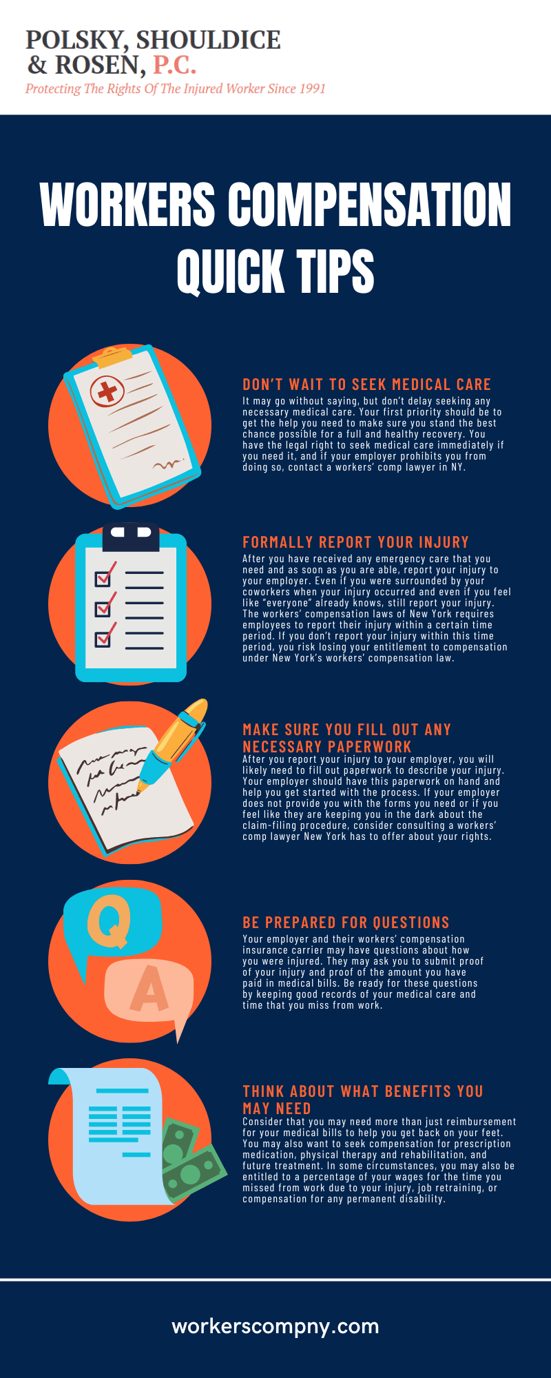 Workers' Compensation Quick Tips Infographic