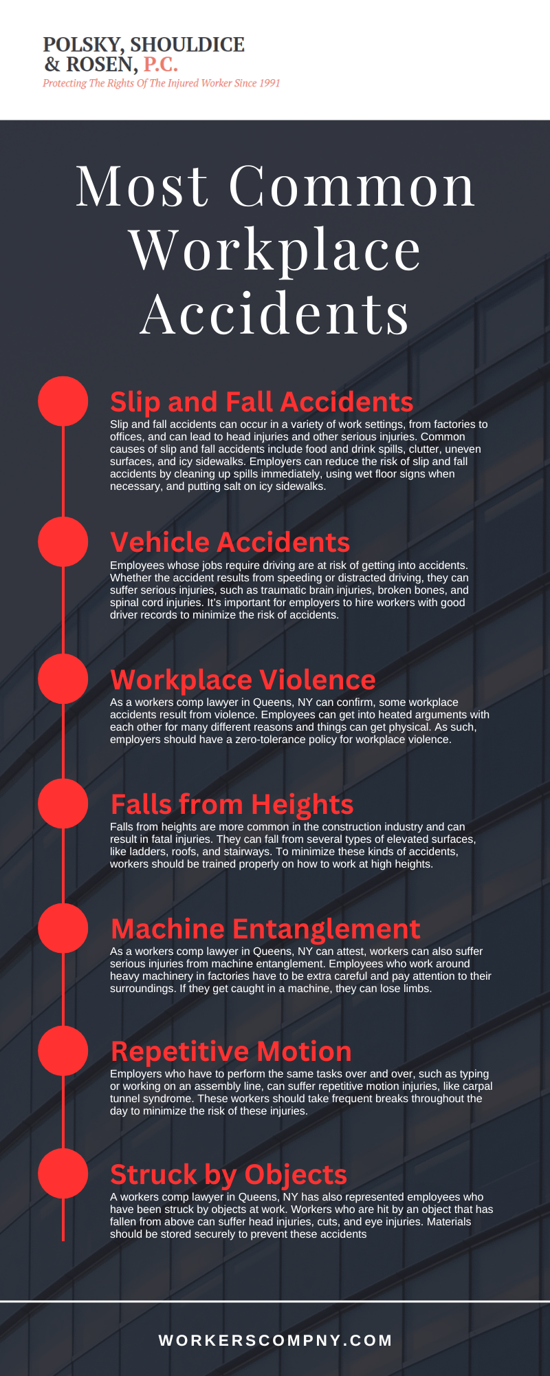 Most Common Workplace Accidents Infographic