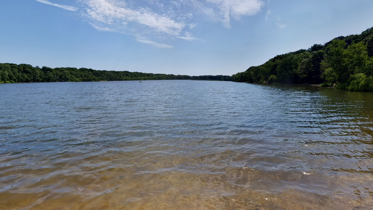 Lake view at Hempstead Lake State Park Rockville Centre NY