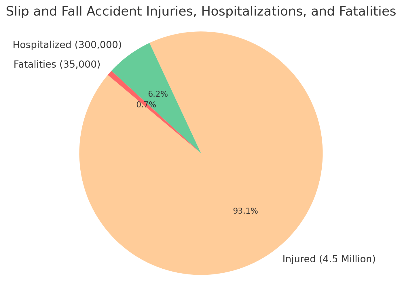 Slip and Fall Accident Injuries, Hospitalizations, and Fatalities